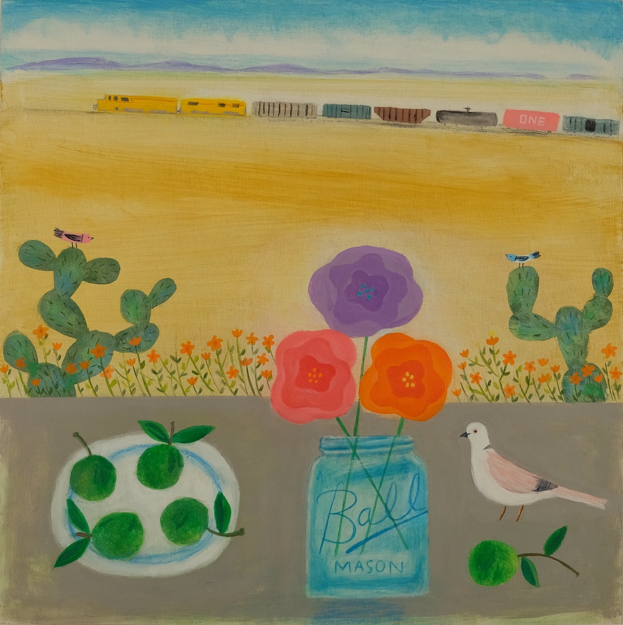 Still Life With Paper Flowers